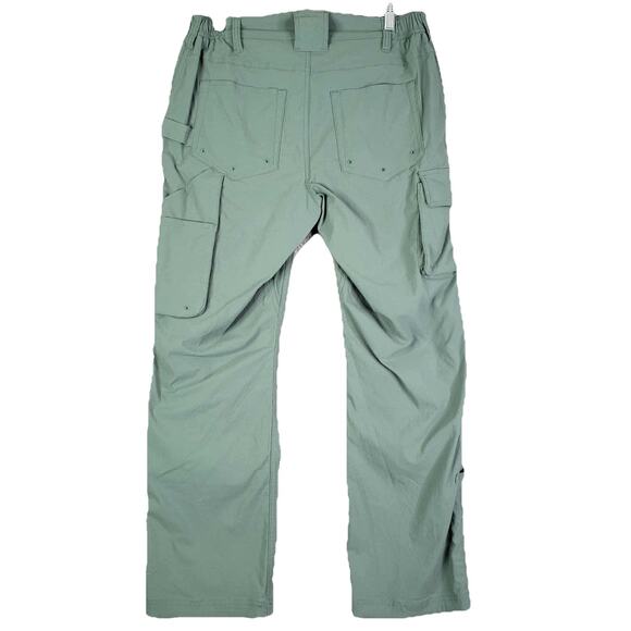 Duluth Trading Co Womens Cargo Pants Teal Green Size 12 Dry On The Fly Hiking - Picture 2 of 9